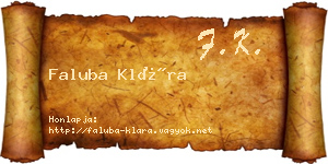 Faluba Klára névjegykártya